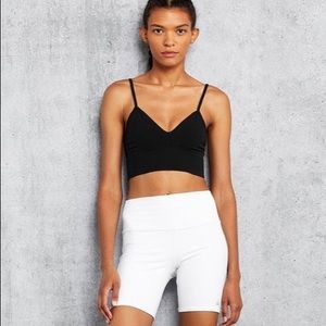 ALO white biker shorts